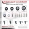 Service Caster 5 Inch Black Polyurethane 12 Inch Threaded Stem Caster Set 2 Brakes SCC SCC-TS20S514-PPUB-BLK-121315-2-PLB-2 - alternate 5